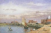 John brett,ARA View at Great Yarmouth (mk46) china oil painting artist